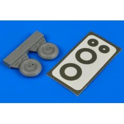 YAK-1 wheels & paint masks for AM/Eduard, 1/48 - Aires 4601