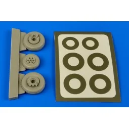 OV-1 Mohawk wheels & paint masks f.Roden, 1/48 - Aires 4614