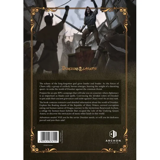 Dungeons & Lasers THE WORLD OF DEUSLAIR: RPG CAMPAIGN (hardcover) -...