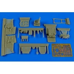 Lavochkin La-5F/FN cockpit set f.Zvezda, 1/48 - Aires 4629