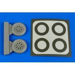 F4U-5 Corsair wheels & paint masks f.HBo, 1/48 - Aires 4649