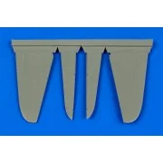 A6M Zero control surfaces for Hasegawa, 1/48 - Aires 4656