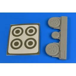 MiG-21 wheels & paint masks for Eduard - Aires 4694