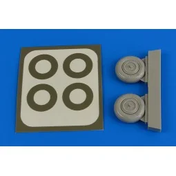 Yak-3 wheels & paint masks - Aires 4739