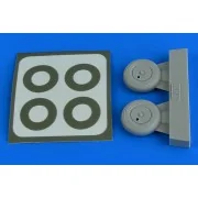 Spitfire Mk.I wheels (with covers) & paint masks f.Tamiya, 1/48 - A...