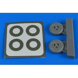 Spitfire Mk.IX wheels (3-spoke) & paint masks f. EDUARD - Aires 4798