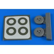 Spitfire Mk.IX wheels (3-spoke) & paint masks f. EDUARD - Aires 4798