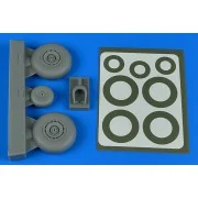 Do 217N wheels & paint masks - early B ICM - Aires 4802