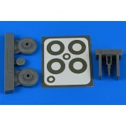 Macchi Mc.202 - early wheels & paint masks for HAS/EDU - Aires 4808
