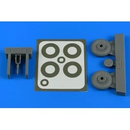 Macchi Mc.205 wheels & paint masks for Hasegawa - Aires 4811