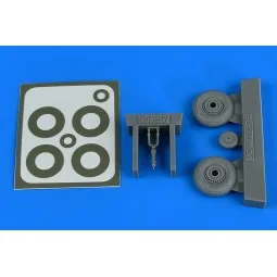 Macchi Mc.202 - late wheels & paint masks for Eduard/hasegawa, 1/48...