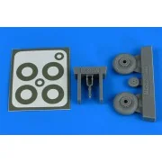 Macchi Mc.202 - late wheels & paint masks for Eduard/hasegawa, 1/48...