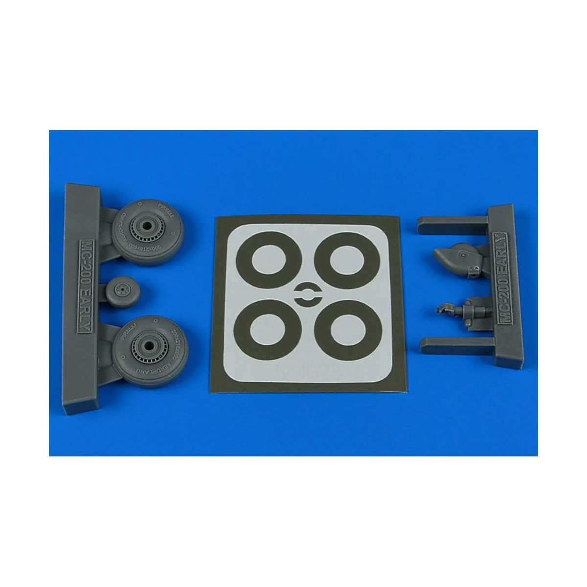 Macchi Mc.200 - early wheels & paint masks for Italeri - Aires 4823