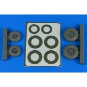 A-26B/C (B-26B/C) Invader wheels & paint masks early - diamond patt...