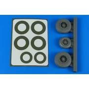 B-26K Invader wheels & paint masks late, 1/48 - Aires 4867