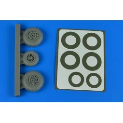 B-26K Invader wheels & paint masks - early - Diamond Pattern, 1/48 ...