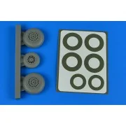 B-26K Invader wheels & paint masks - early - Diamond Pattern, 1/48 ...