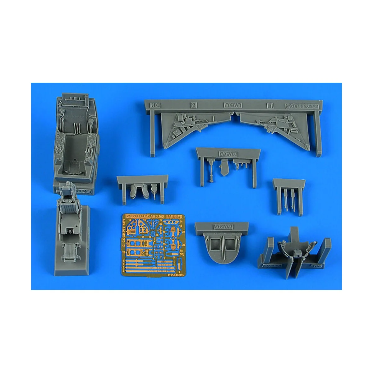 AV-8A/S Harrier (VA.1 Matador) cockpit set KINETIC, 1/48 - Aires 4885