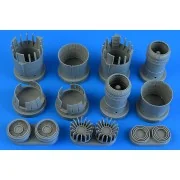 SR-71A Blackbird exhaust nozzles - opened for REVELL - Aires 4898