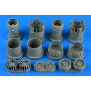 SR-71A Blackbird exhaust nozzles - closed, 1/48 - Aires 4902 SR-71A Blackbird exhaust nozzles - closed, 1/48 - Aires 4902