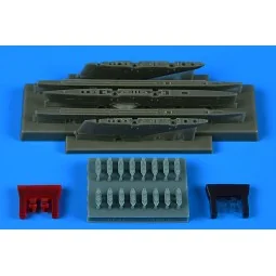 RF-5E Tiger II pylons & missile launchers für AFV CLUB, 1/48 - Aire...