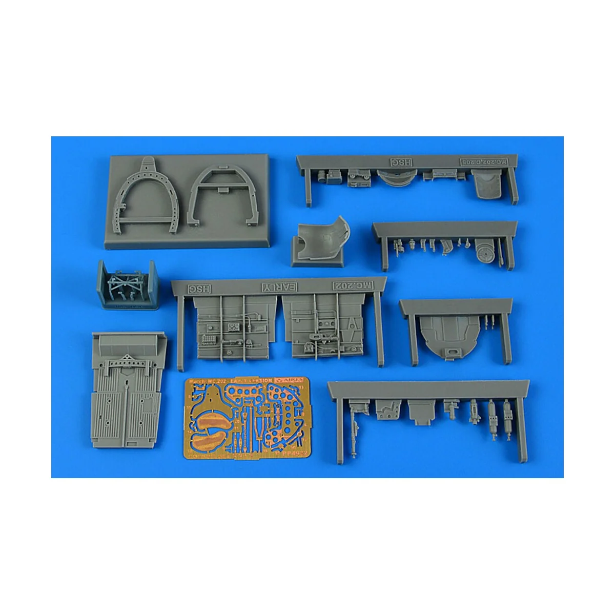 Macchi MC.202 cockpit set - early v., 1/48 - Aires 4922