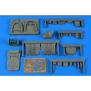 Macchi MC.202 cockpit set - early v., 1/48 - Aires 4922