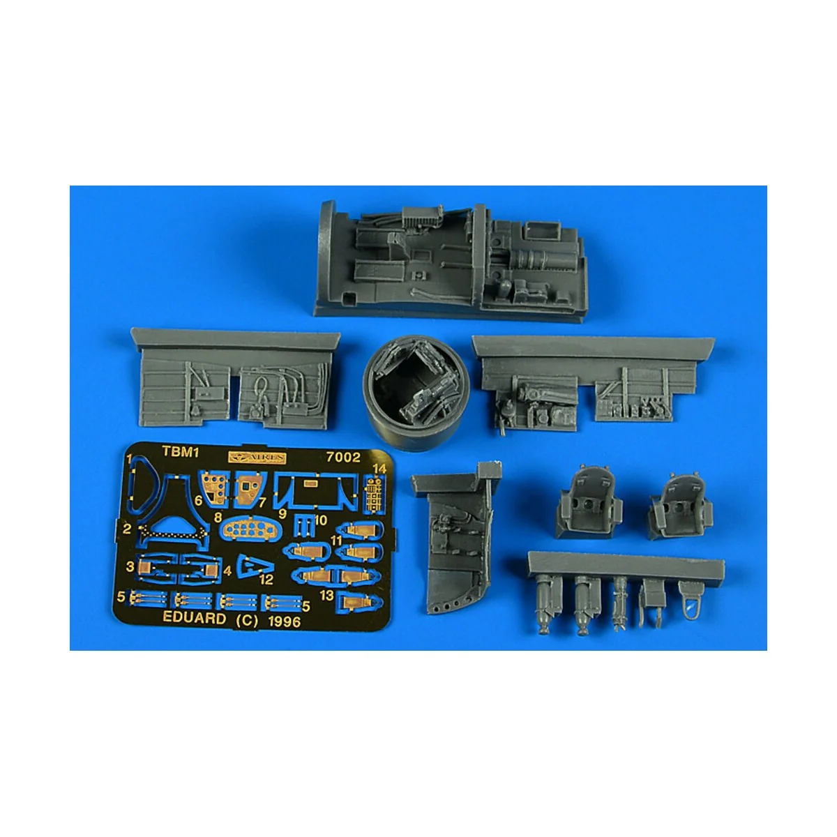 TBM Avenger Cocpit set Cockpit-Set mit Abwehrturm - Aires 7002