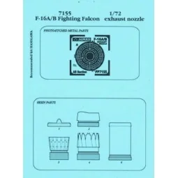F-16A, B Schubdüsen für Hasegawa Bausatz - Aires 7155