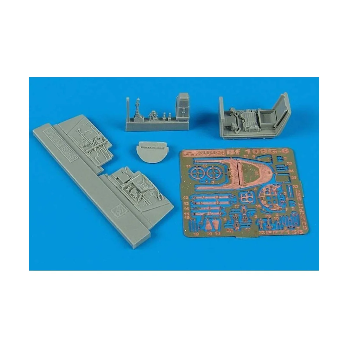 BF 109G-6 cockpit set Für FINE MODELS Bausatz, 1/72 - Aires 7156