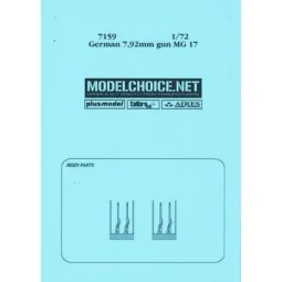 German 7, 92mm gun MG 17, 1/72 - Aires 7159