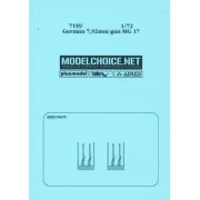 German 7, 92mm gun MG 17, 1/72 - Aires 7159