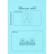 Junkers Ju 88 Räder und Maskierfolie für Hasegawa-Bausatz - Aires 7162