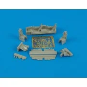 F-16D Fightning Falcon cockpit set Für Hasegawa Bausatz. - Aires 7167