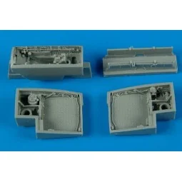 J35 Draken wheel bays für Hasegawa Bausatz, 1/72 - Aires 7200