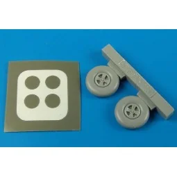 Hurricane wheels & paint masks for Hasegawa kit - Aires 7203