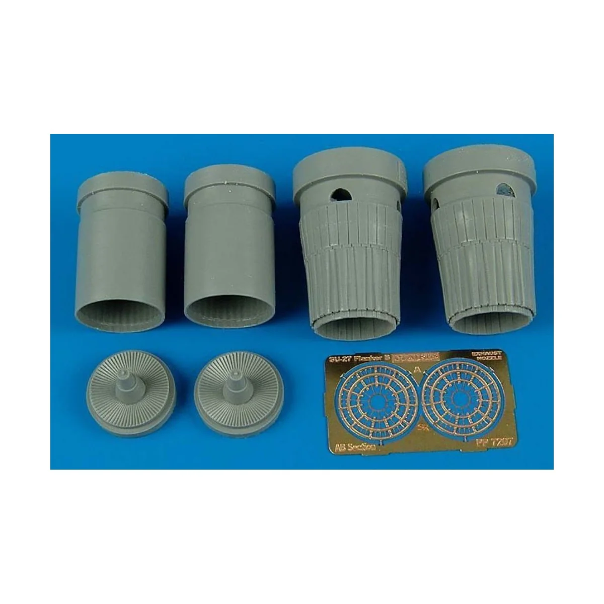 Su-27 Flanker B exhaust nozzles Für Italeri Bausatz, 1/72 - Aires 7207 Su-27 Flanker B exhaust nozzles Für Italeri Bausatz, 1/72 - Aires 7207