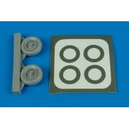 A-1H Skyraider (U.S.A.F.) wheel & masks Für Hasegawa Bausatz - Aire...