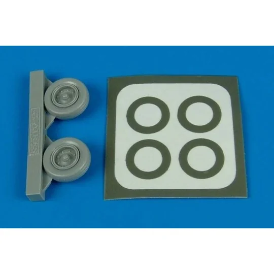 A-1H Skyraider (U.S.A.F.) wheel & masks Für Hasegawa Bausatz - Aire...