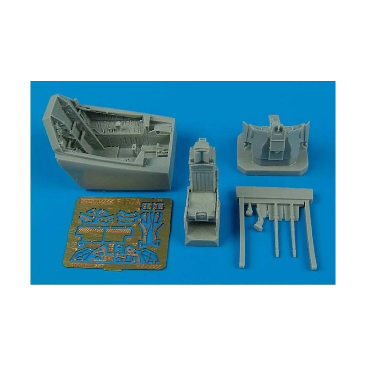 F-117A Nighthawk cockpit set für Hasegawa Bausatz, 1/72 - Aires 7222 F-117A Nighthawk cockpit set für Hasegawa Bausatz, 1/72 - Aires 7222