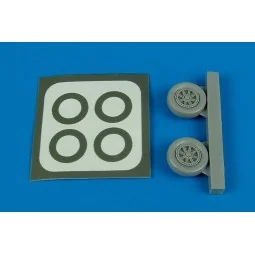 A-1H Skyraider (NAVY) wheels für Hasegawa Bausatz - Aires 7223