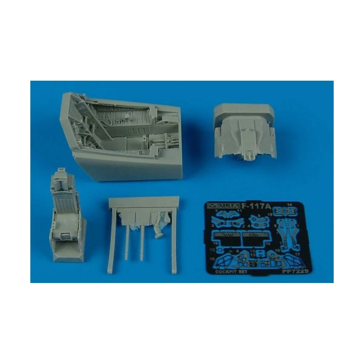 F-117A Nighthawk cockpit set für Academy Bausatz - Aires 7229