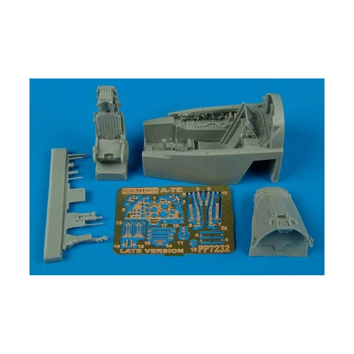 A-7E Corsiar II (late v.) cockpit set, 1/72 - Aires 7232