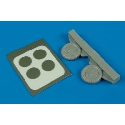 Bf 109G-6 wheel & paint masks - Aires 7233