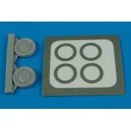 A-4 Skyhawk wheels (late) & paint masks, 1/72 - Aires 7242