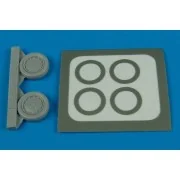 A-4 Skyhawk wheels (late) & paint masks, 1/72 - Aires 7242