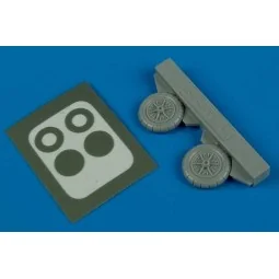 Bf 109E/F wheels, 1/72 - Aires 7245