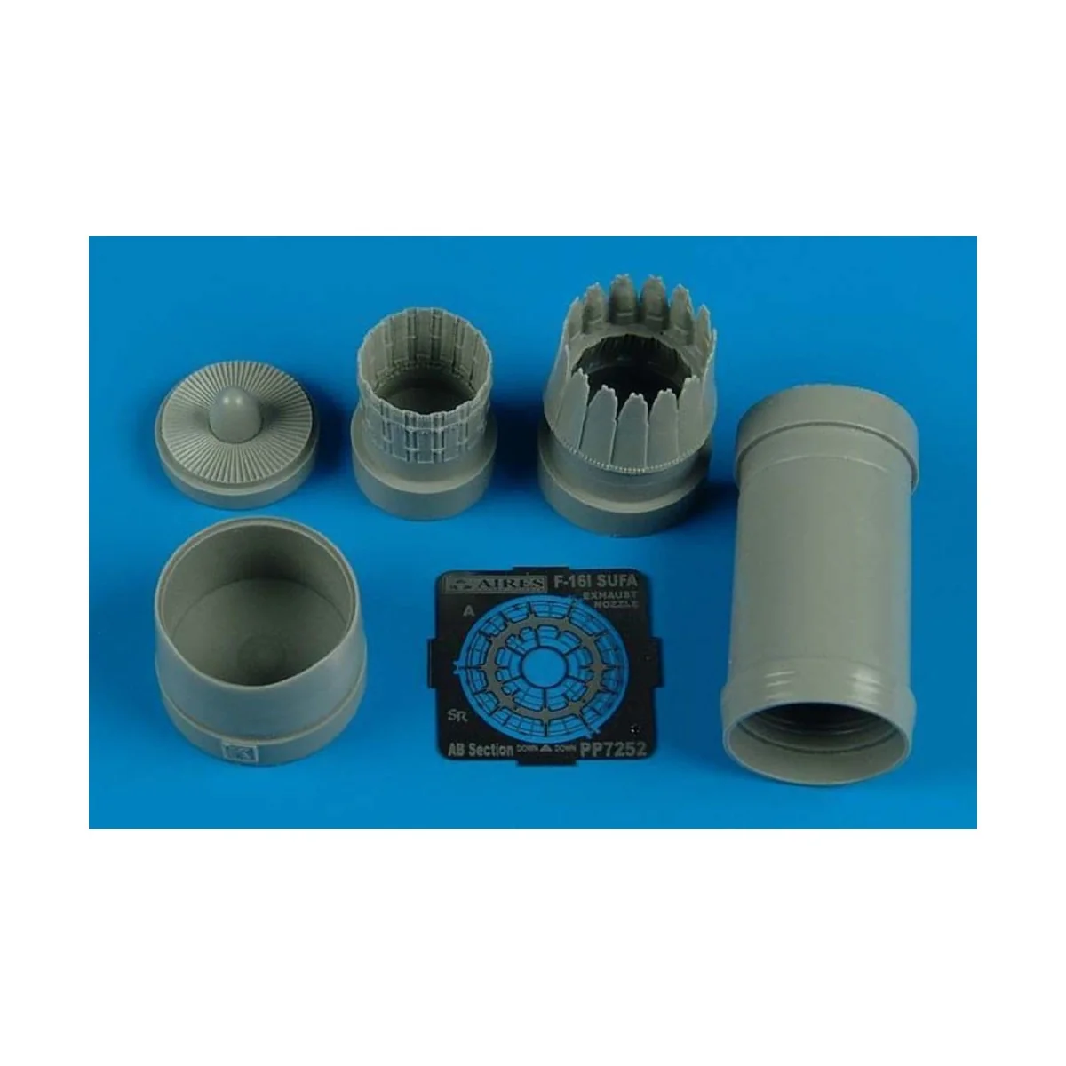 F-16l Sufa exhaust nozzle for Kinetic, 1/72 - Aires 7252 F-16l Sufa exhaust nozzle for Kinetic, 1/72 - Aires 7252