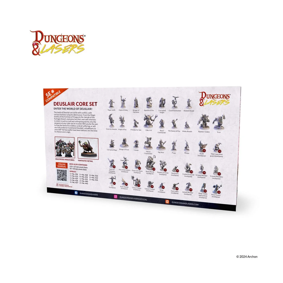 Dungeons & Lasers Miniatures: DEUSLAIR: CORE SET - Archon Studio DN...