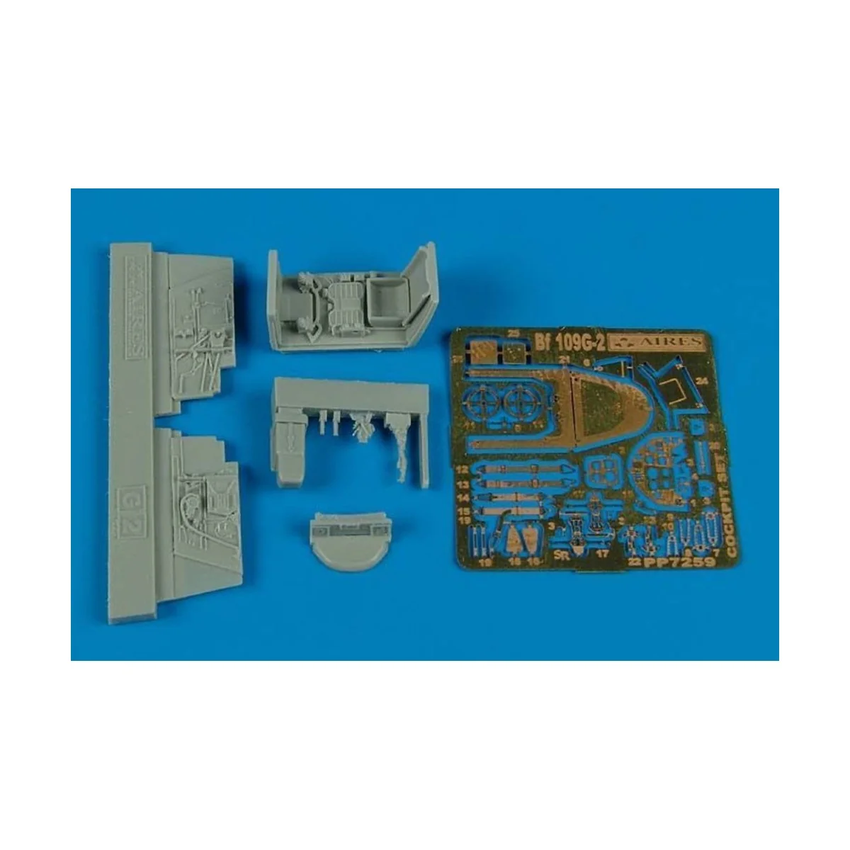 Bf 109G-2 cockpit set for Fine Models - Aires 7259